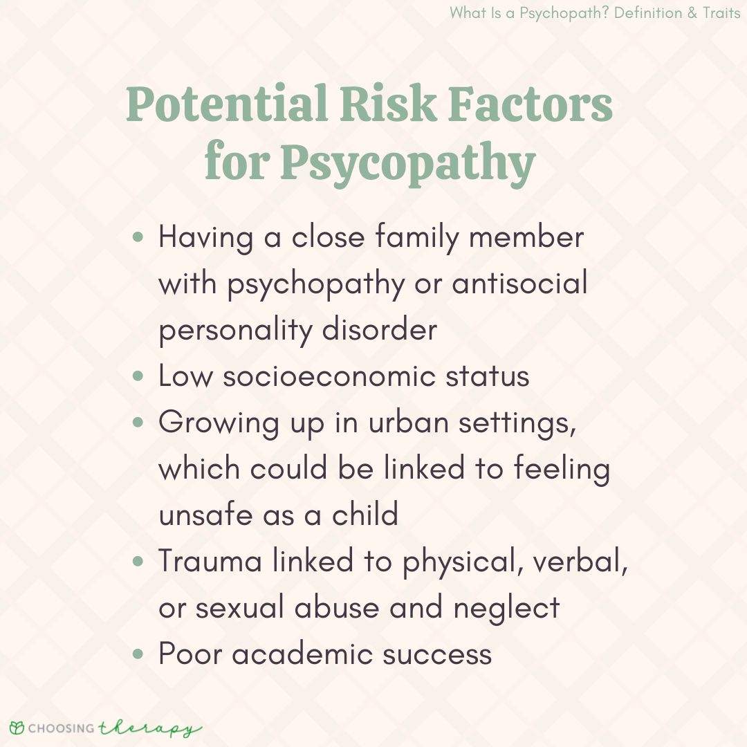 Potential Risk Factors for Psychopath