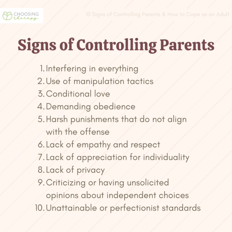 10 Signs of Controlling Parents & How to Cope as an Adult