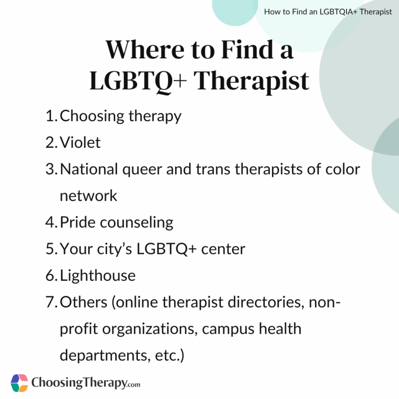 Finding an LGBTQ Therapist