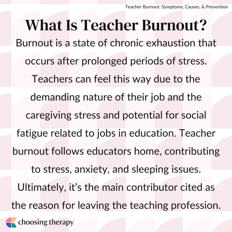 Teacher Burnout Symptoms, Causes, & Prevention