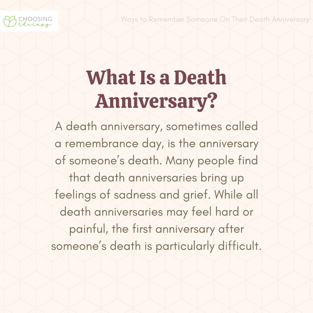 What To Do On The One-Year Anniversary Of A Loved One's Death • blog