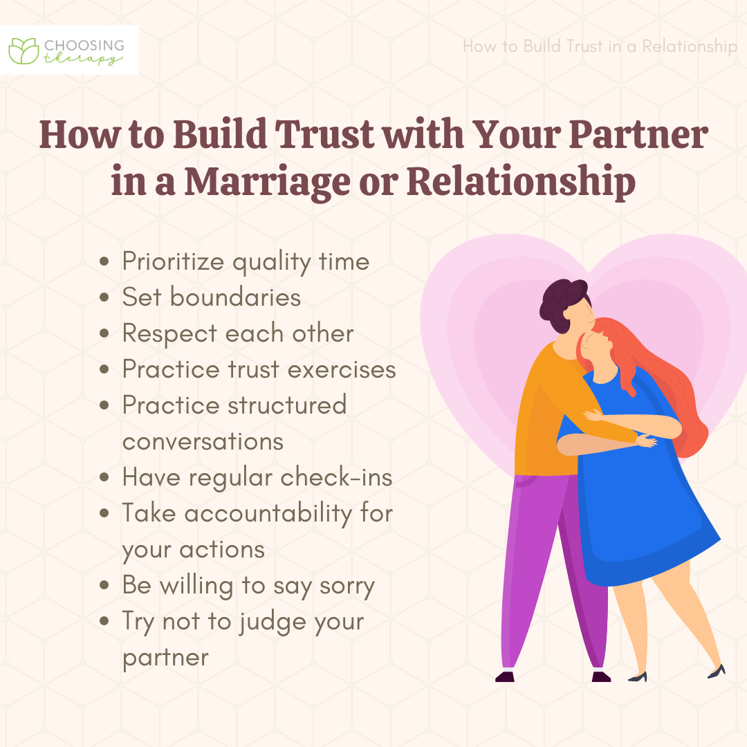 How to Build Trust With Your Partner in a Marriage or Relationship