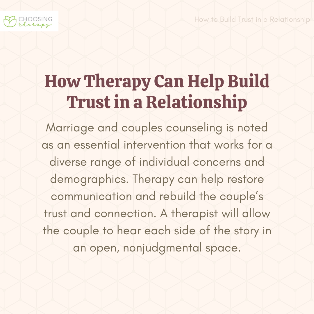 How Therapy Can Help Build Trust in a Relationship