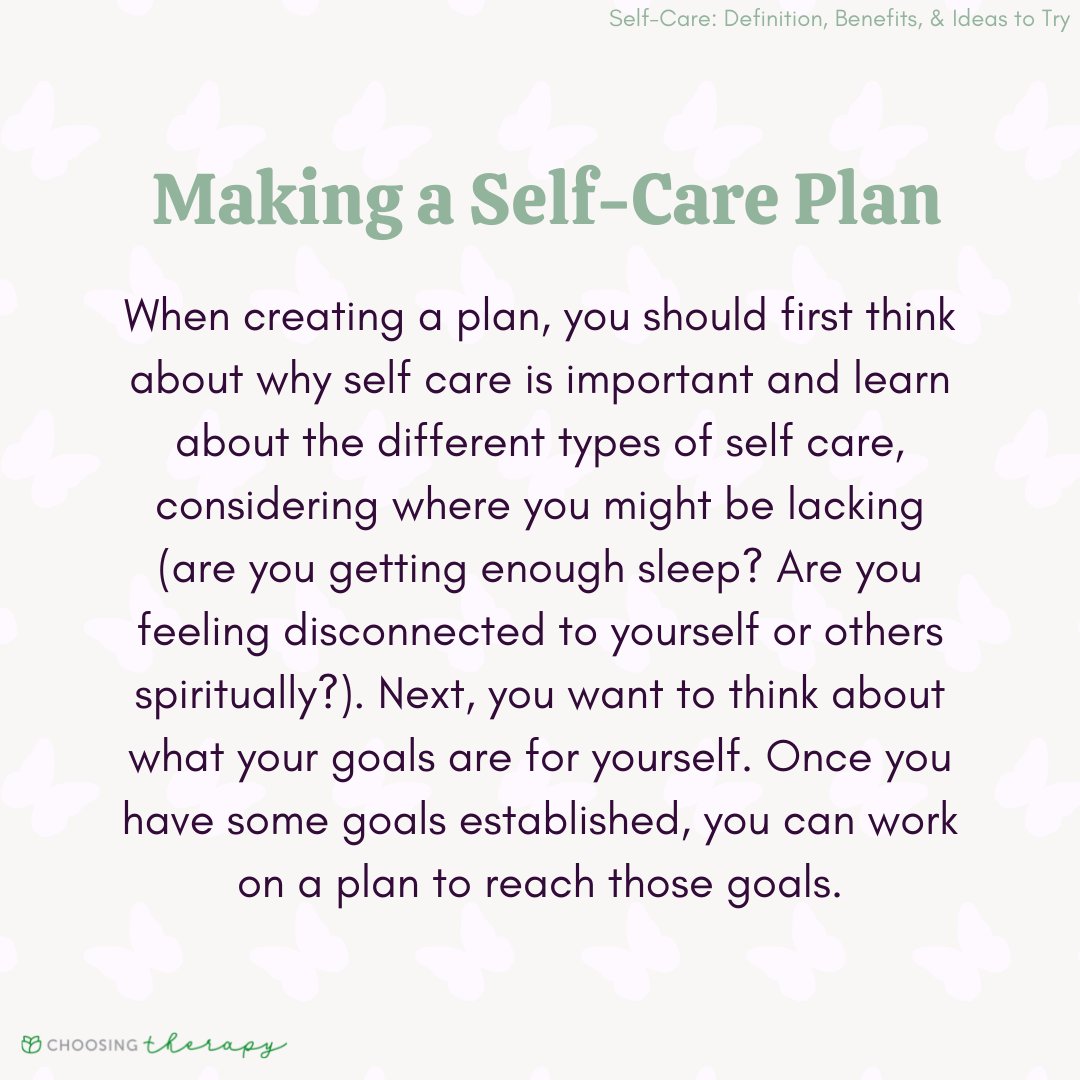Making a Self-Care Plan