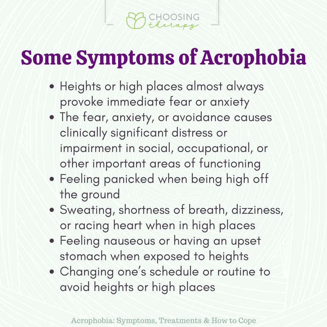 Symptoms of Acrophobia
