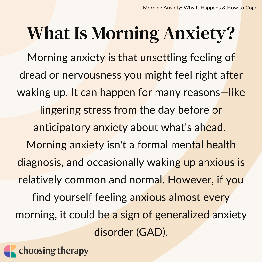 Morning anxiety: why is my anxiety worse in the morning?