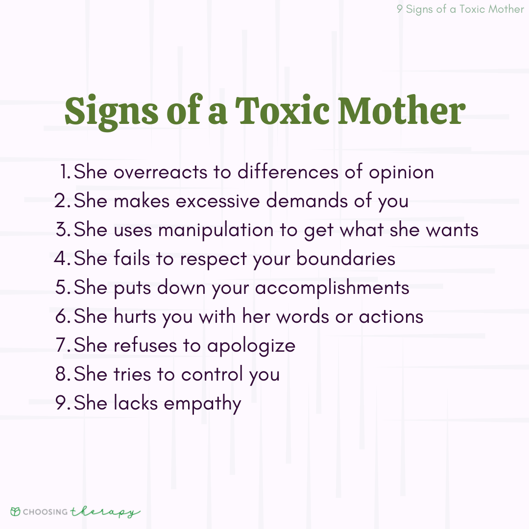 9 Signs of a Toxic Mother & The Effects of Being Raised by One