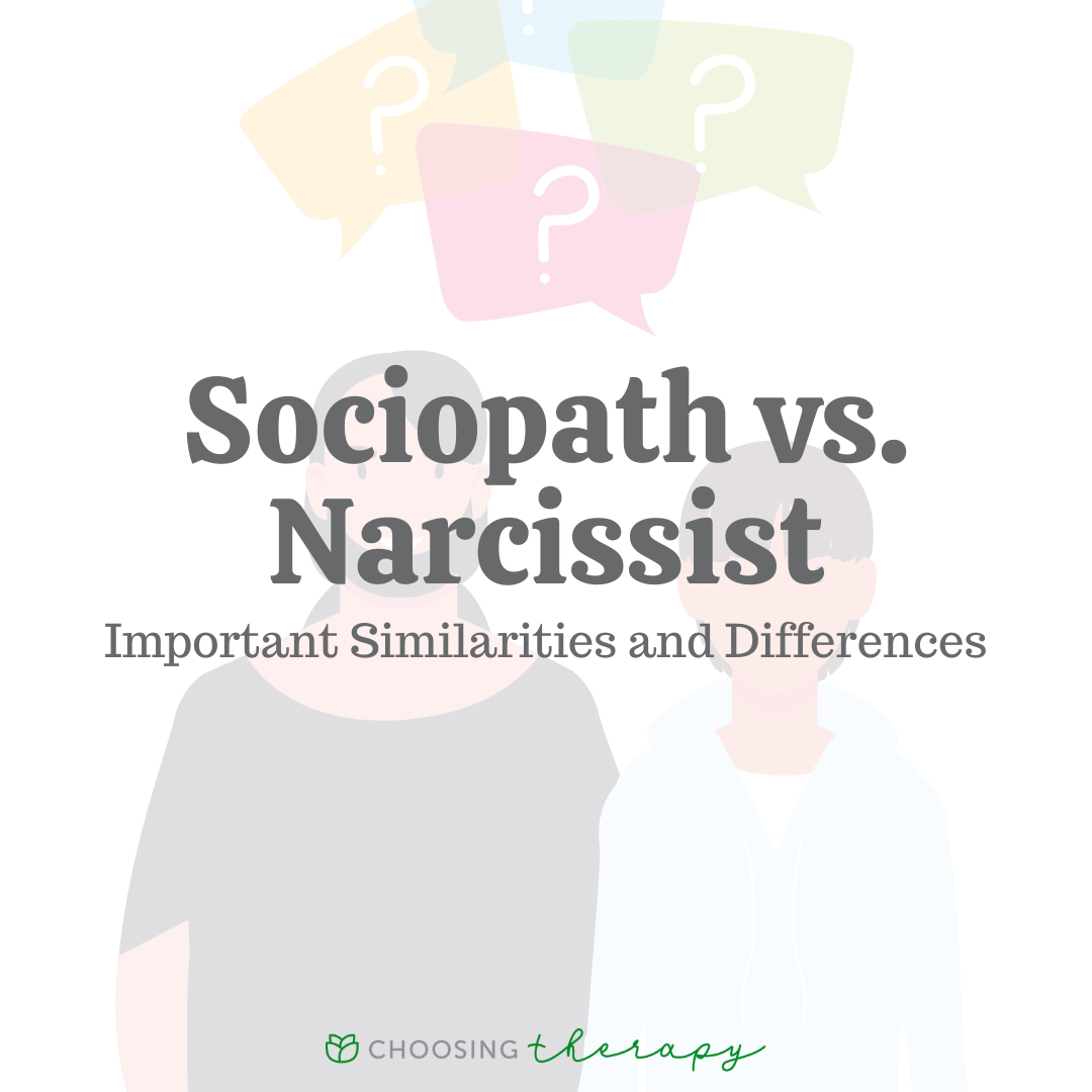 Key differences between sociopaths narcissists