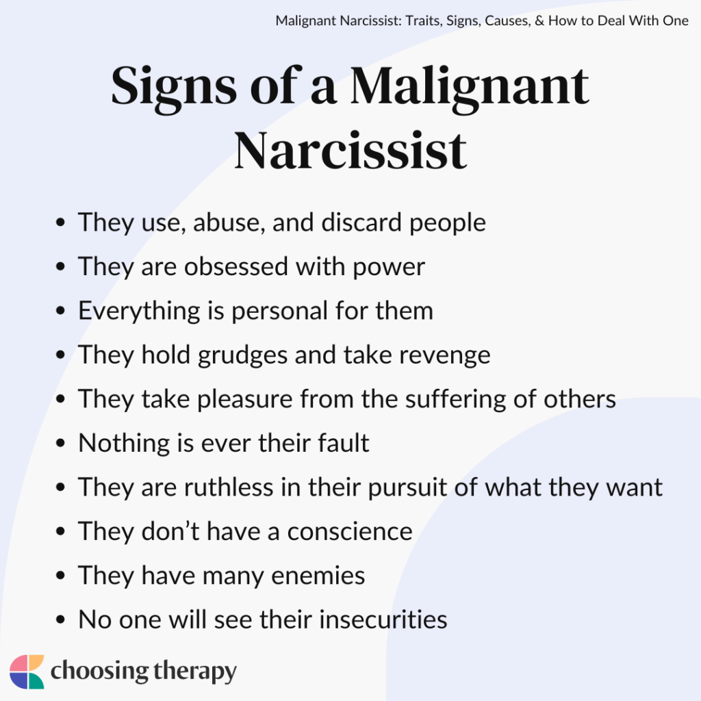 10 Signs You Are Dealing with a Malignant Narcissist