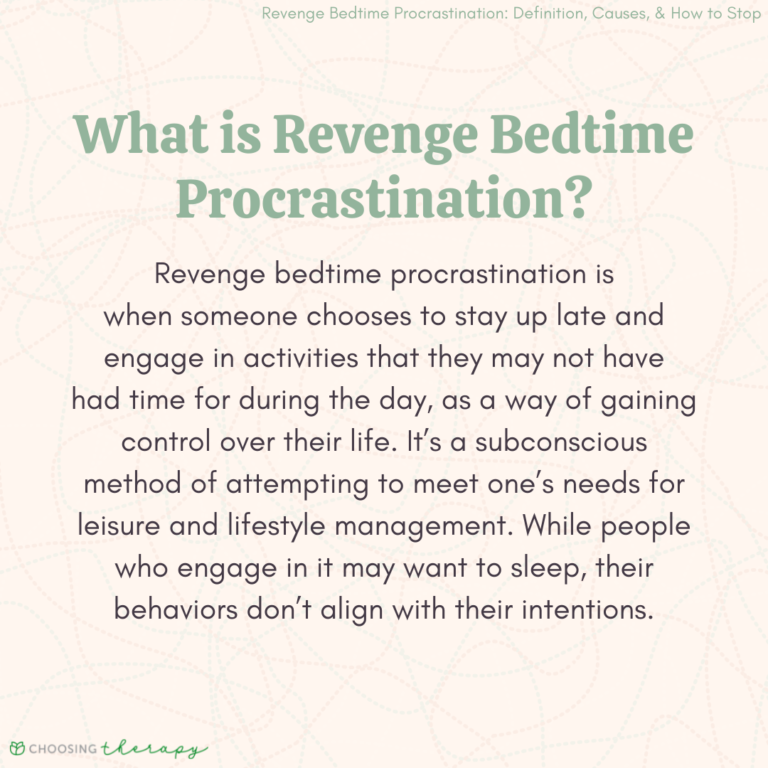 What Is Revenge Bedtime Procrastination?