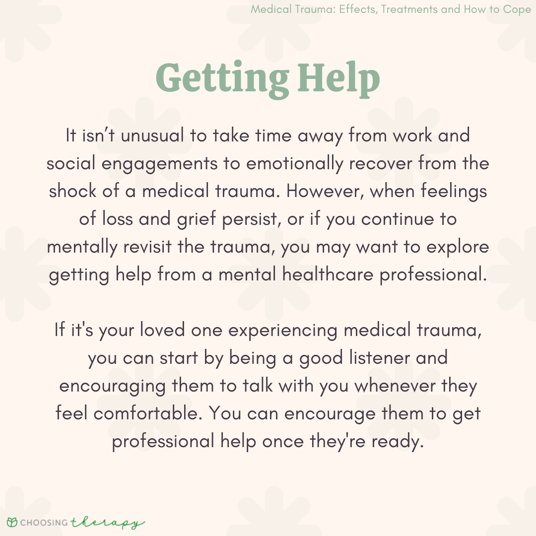 Getting Help for Medical Trauma