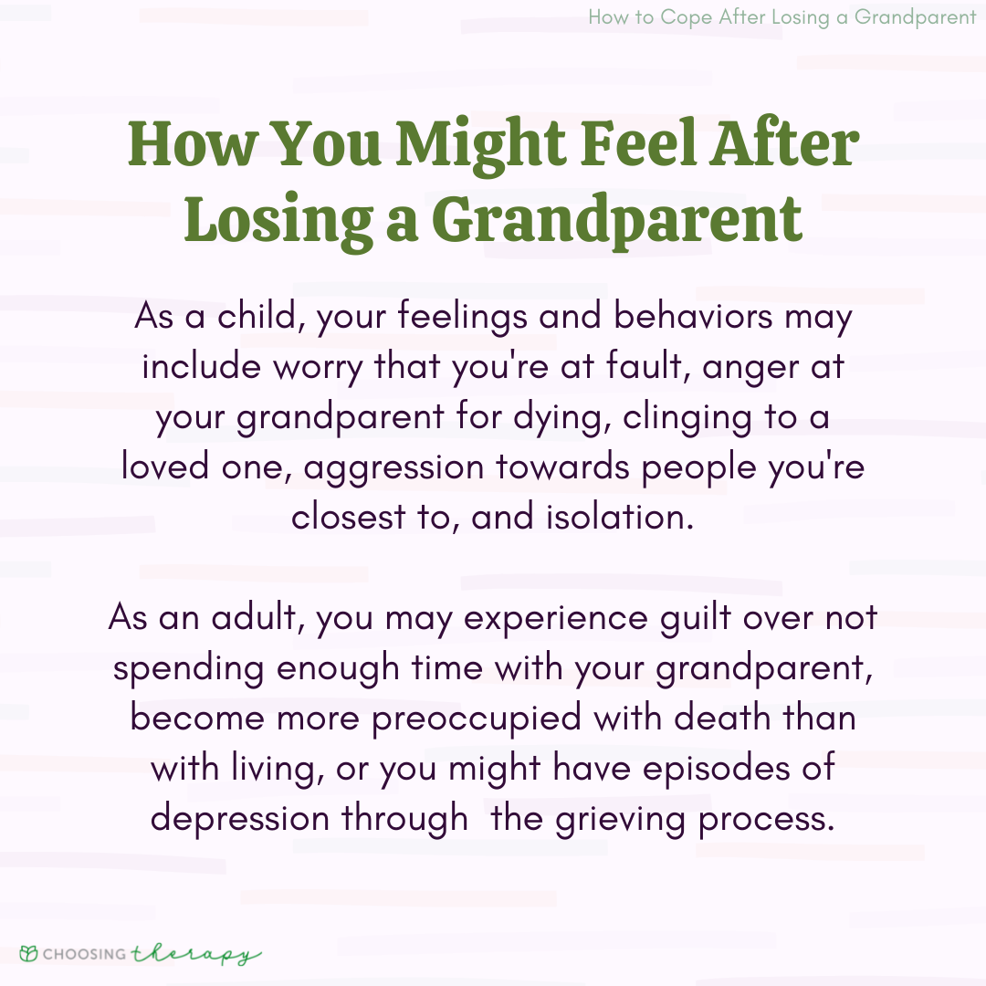 How You Might Feel After Losing a Grandparent