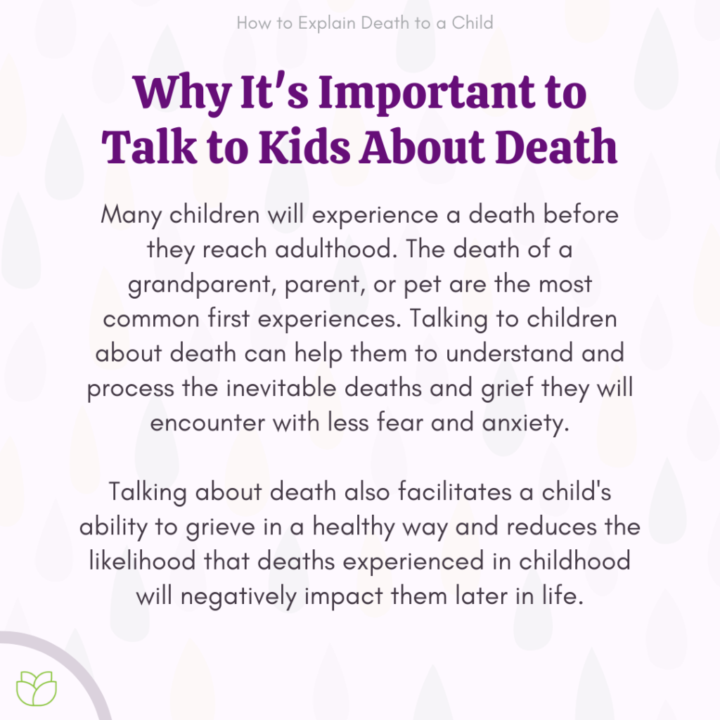 How to explain death to a child choosing therapy