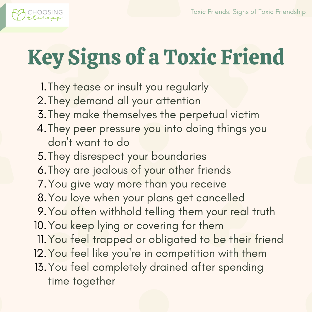 13 Signs That You Have Toxic Friends and What to Do About It