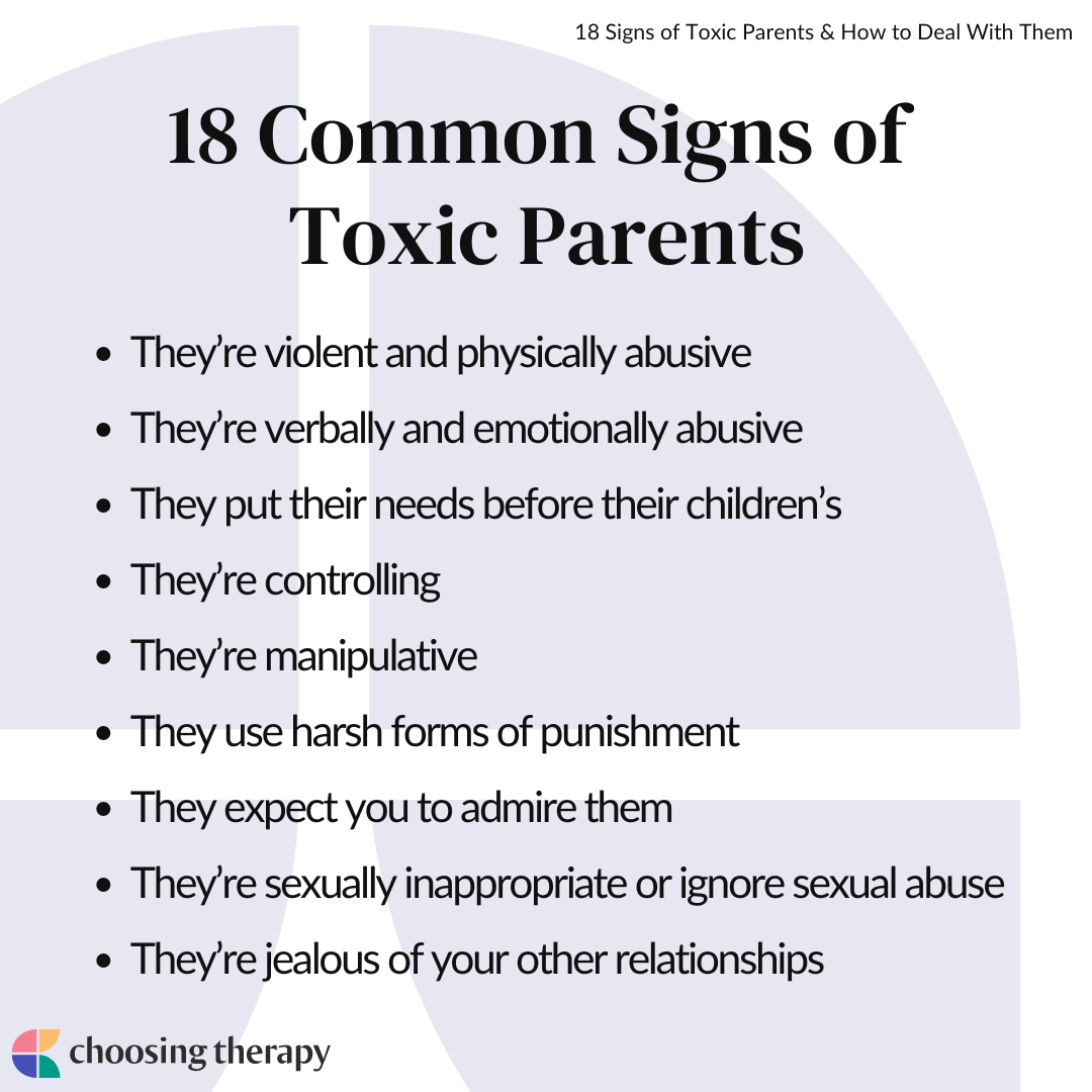 10 Ways to Free Yourself from Toxic Parents - Live Well with