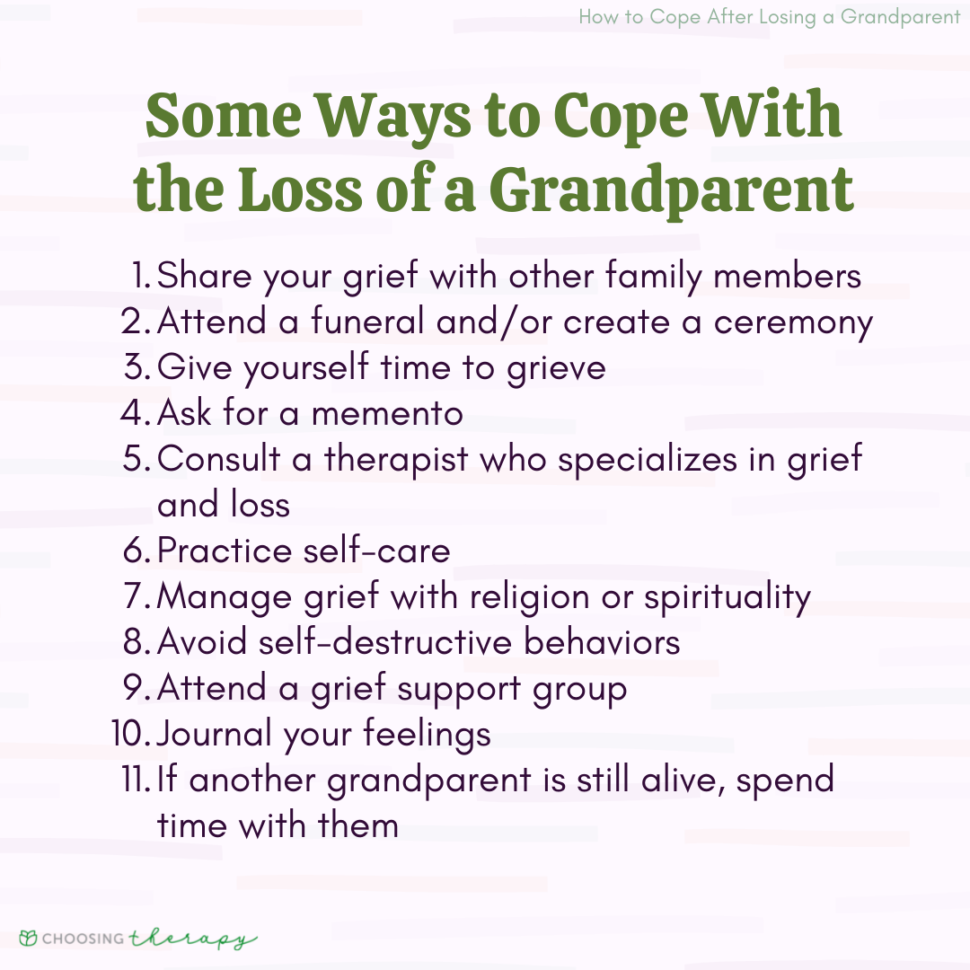 Ways to Cope With a Loss of a Grandparent