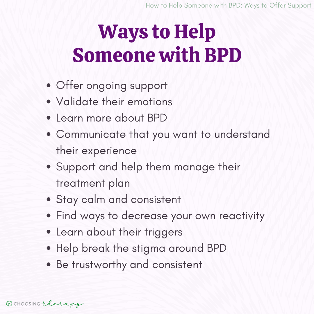 20 Ways To Help Someone With Bpd