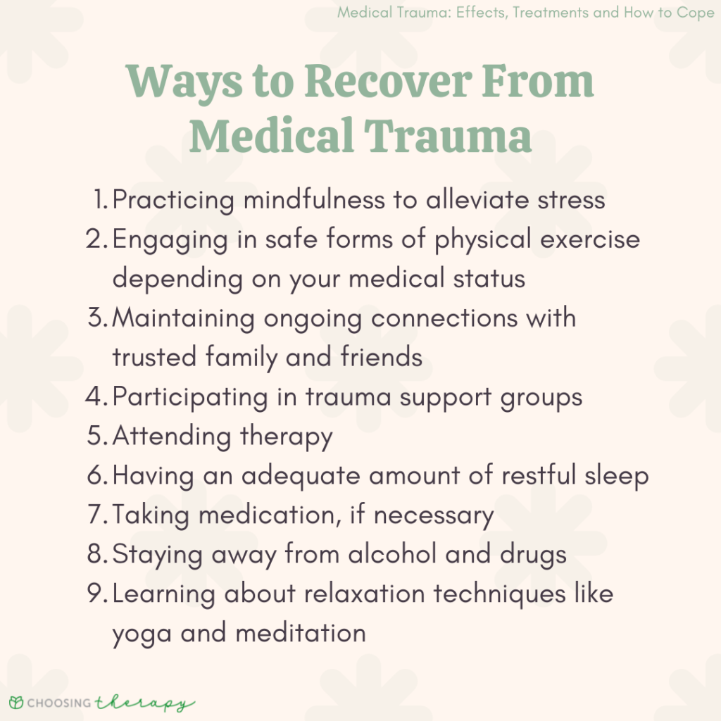 Ways to Recover from Medical Trauma