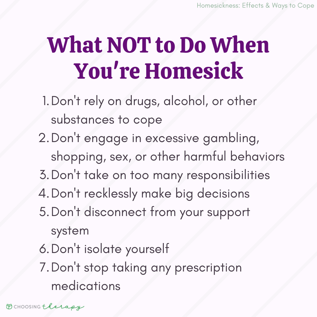 What Not to Do When You're Homesick