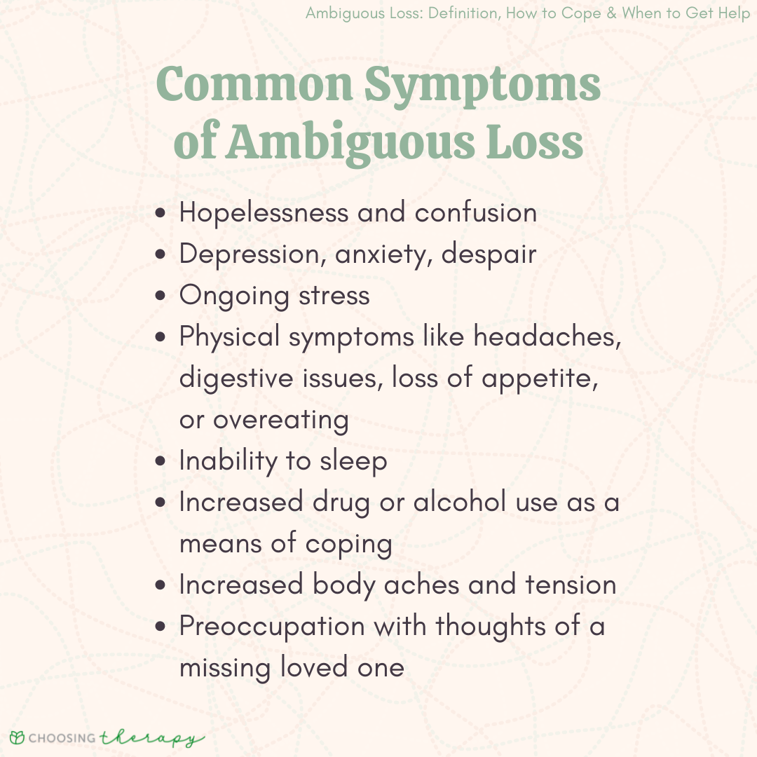 Common Symptoms of Ambiguous Loss