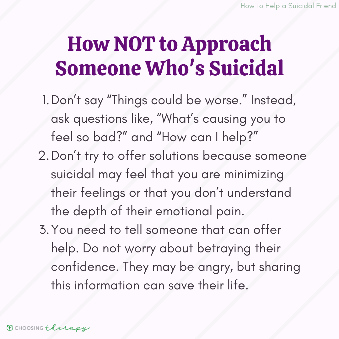 How Not to Approach Someone Who's Suicidal