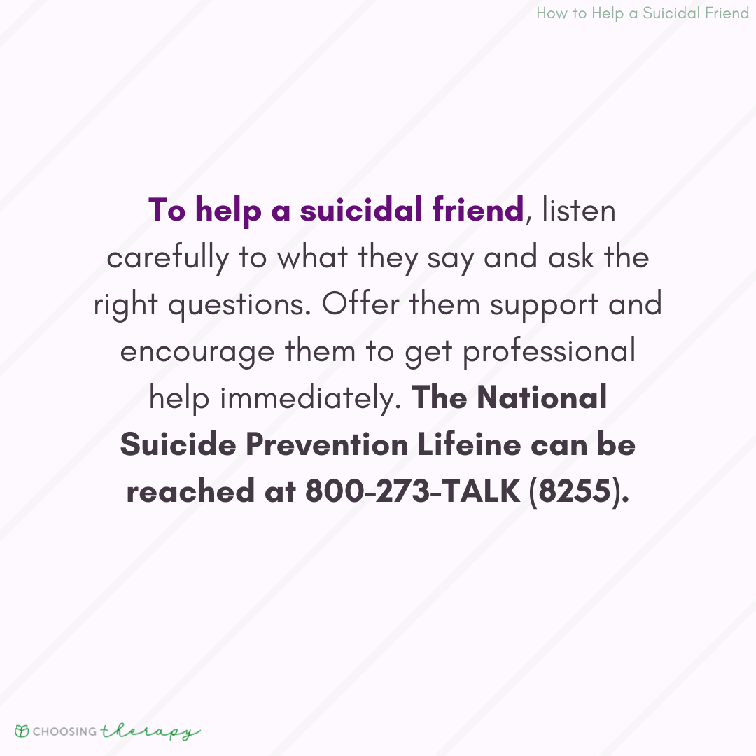 Listening and Asking the Right Questions Can Help a Suicidal Friend
