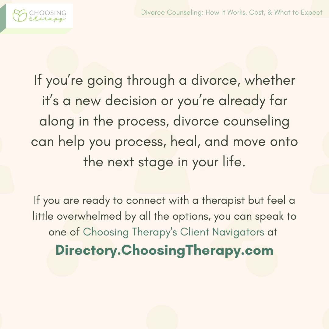 Therapist for Divorce Counseling