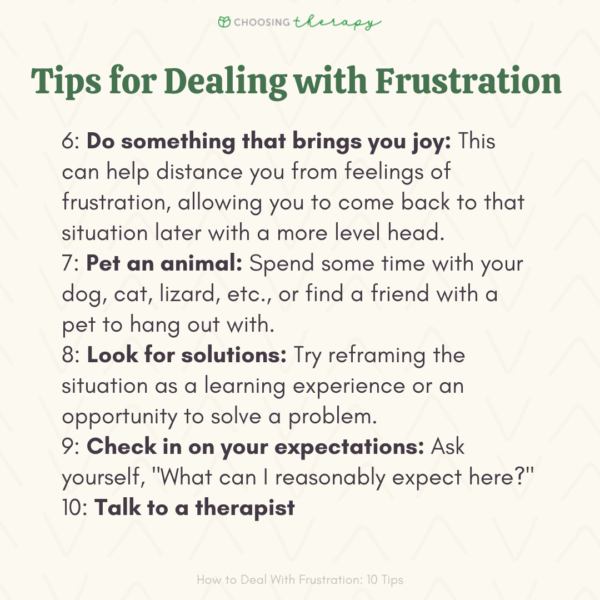 How to Deal With Frustration: 10 Tips Choosing Therapy