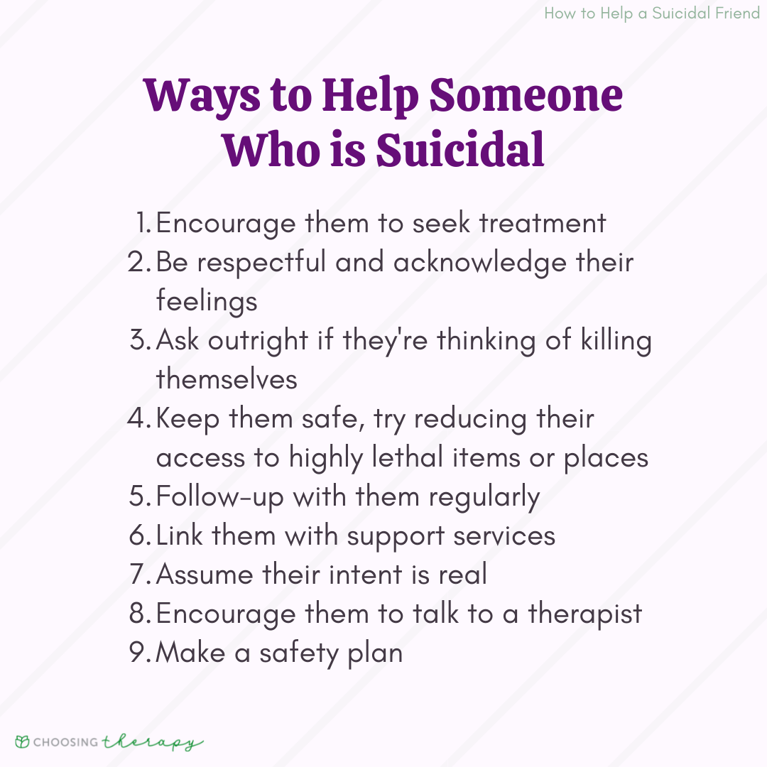 Ways to Help Someone Who is Suicidal