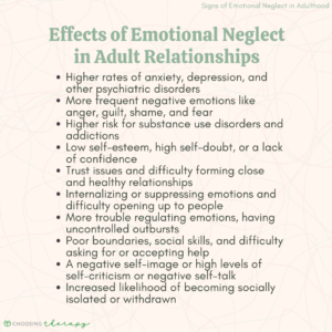 Signs of Emotional Neglect in Adulthood