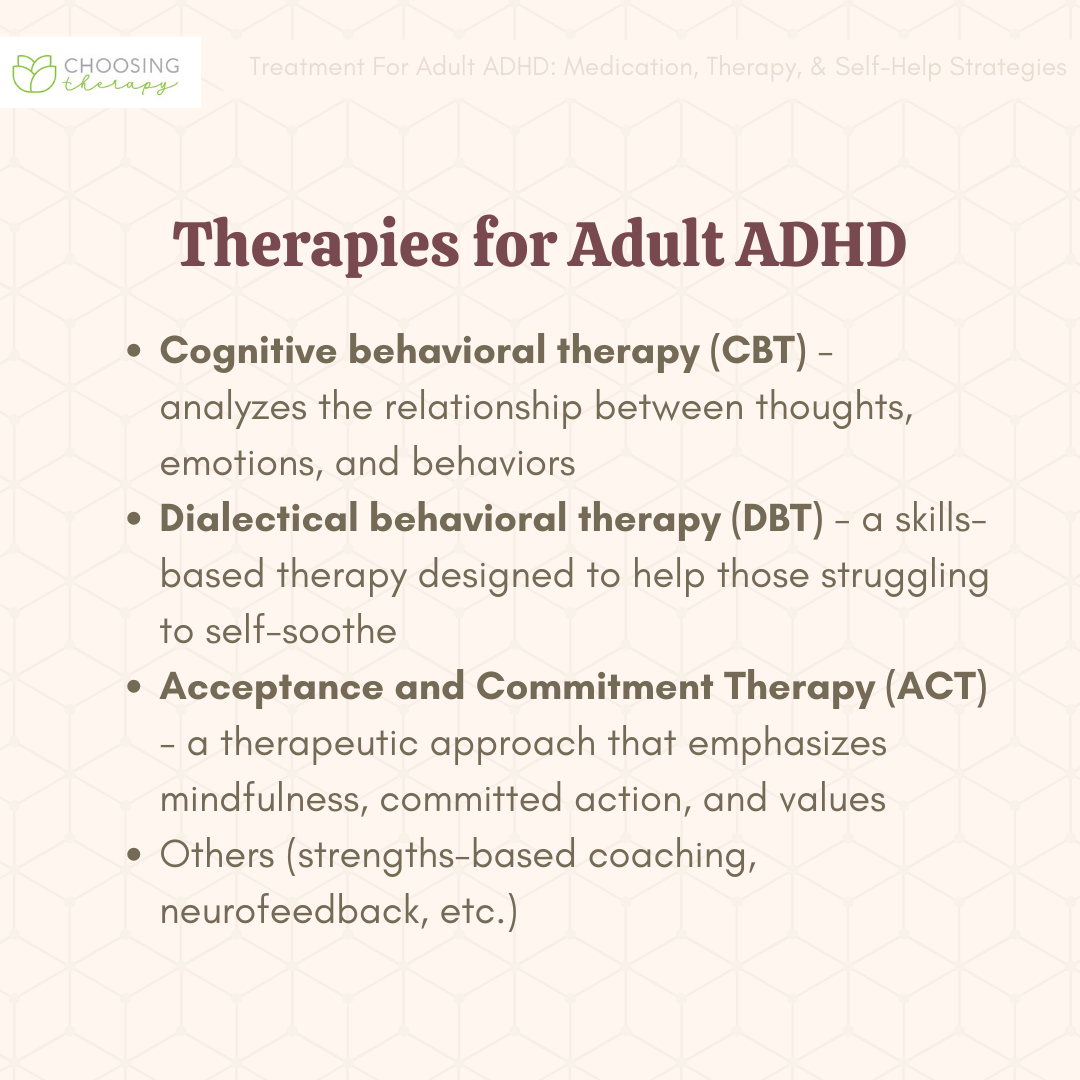 Therapies for Adult ADHD