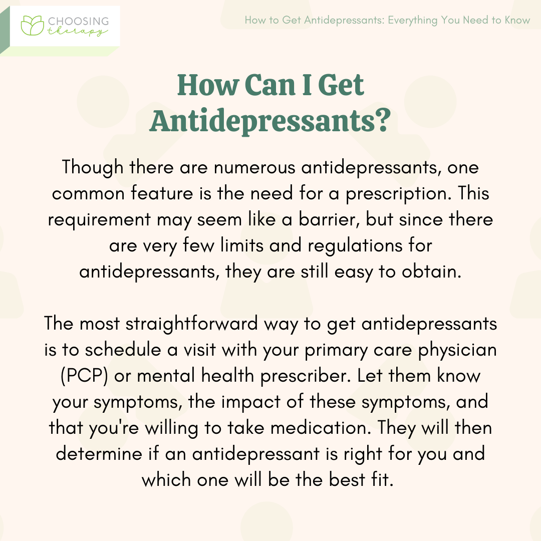 How To Get Antidepressants Everything You Need To Know Choosing Therapy