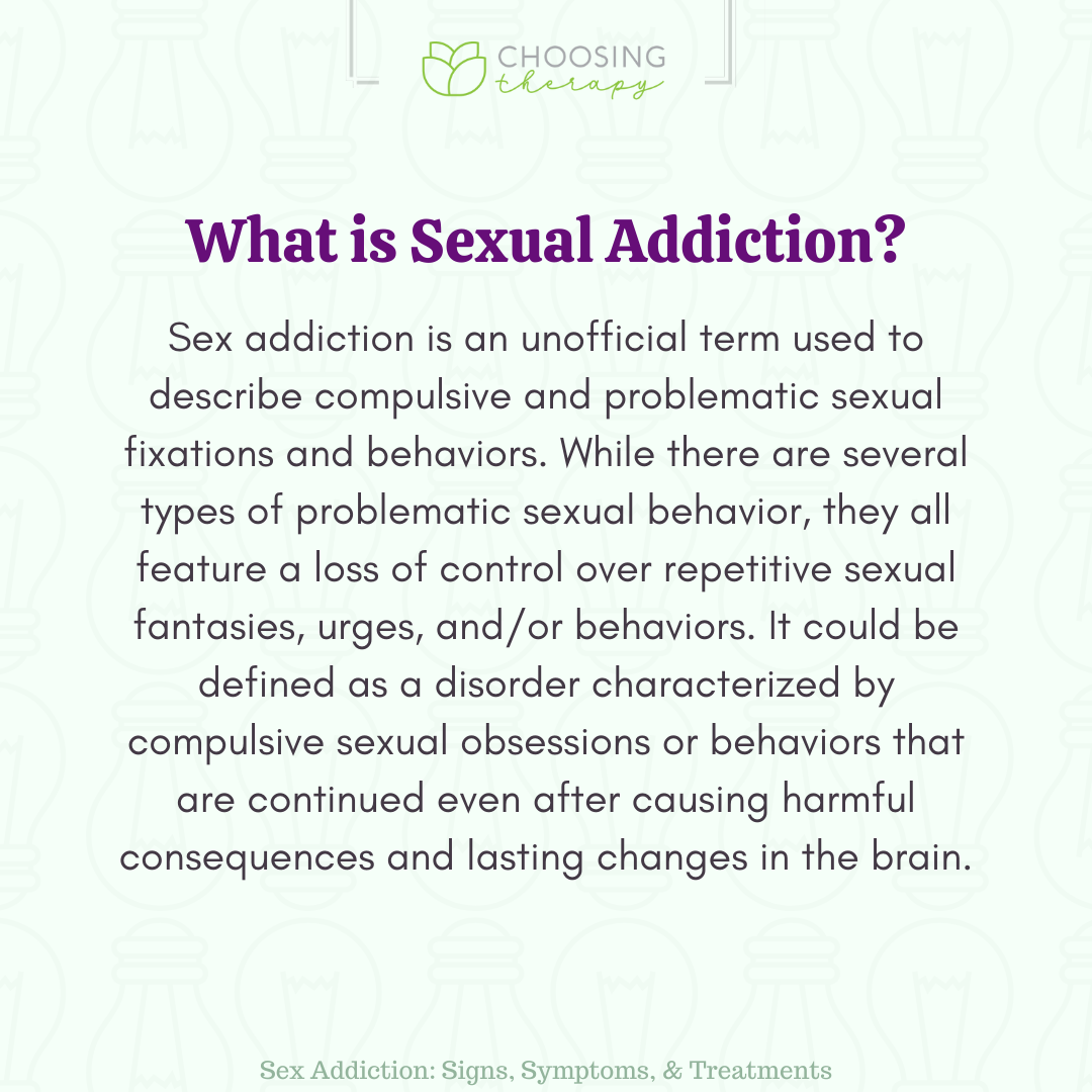 Sex Addiction Signs, Symptoms, and Treatments
