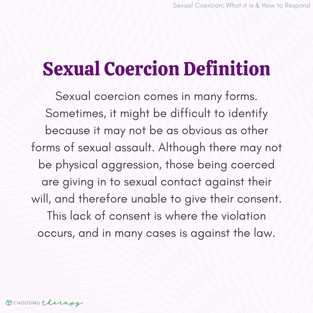 Sexual Coercion Definition