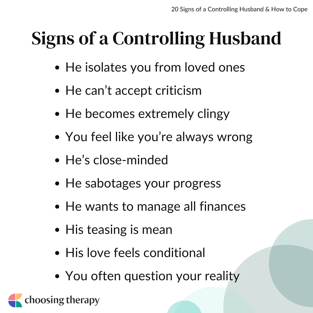 20 Signs Your Husband Is Controlling And What You Can Do 