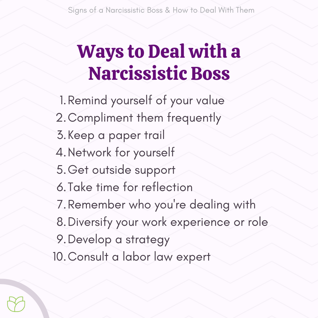 Signs Of A Narcissistic Boss Ways To Deal With Them