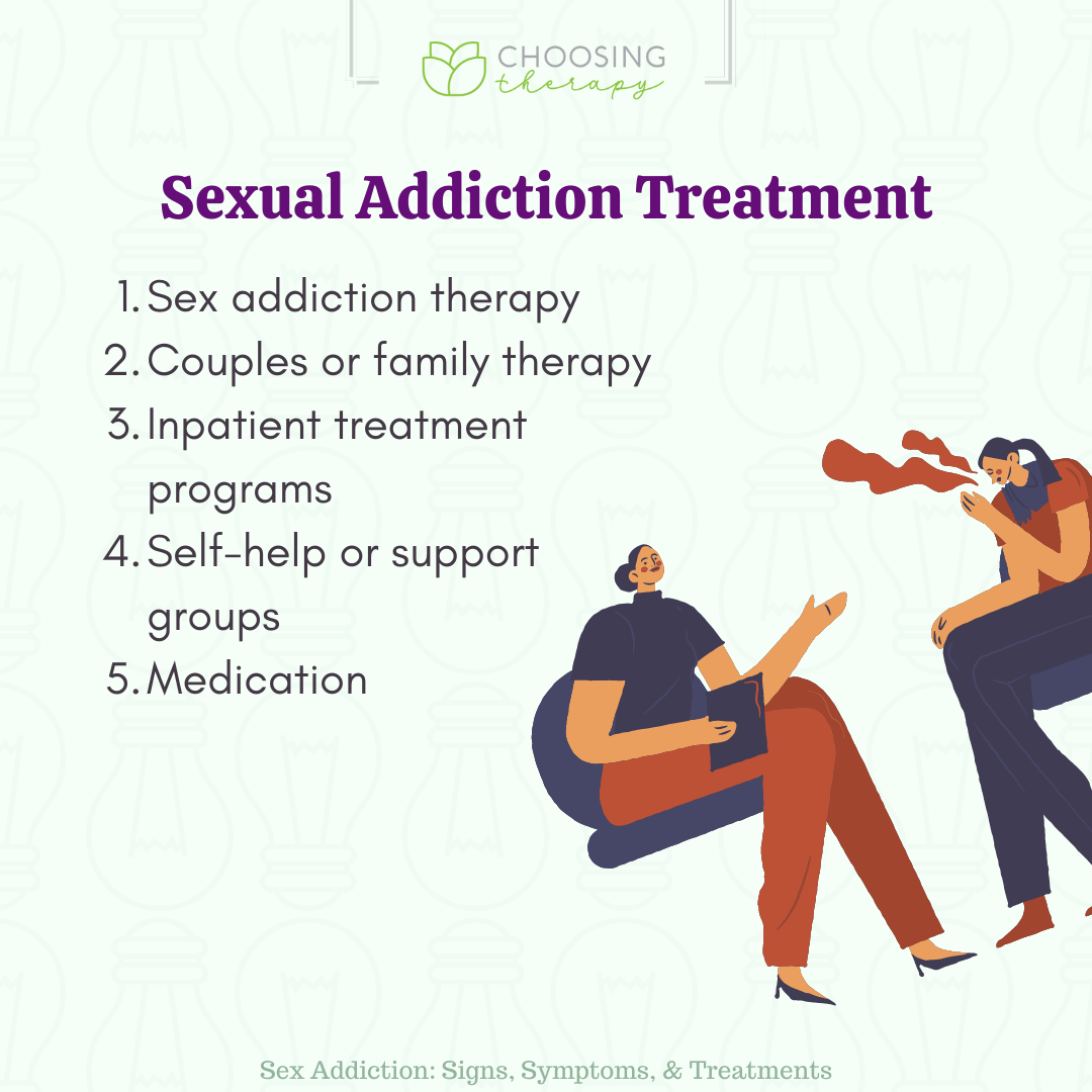 Sex Addiction Signs, Symptoms, and Treatments