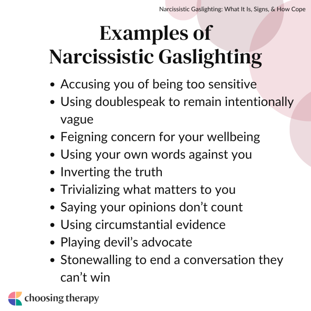 Narcissistic gaslighting what it is signs how cope