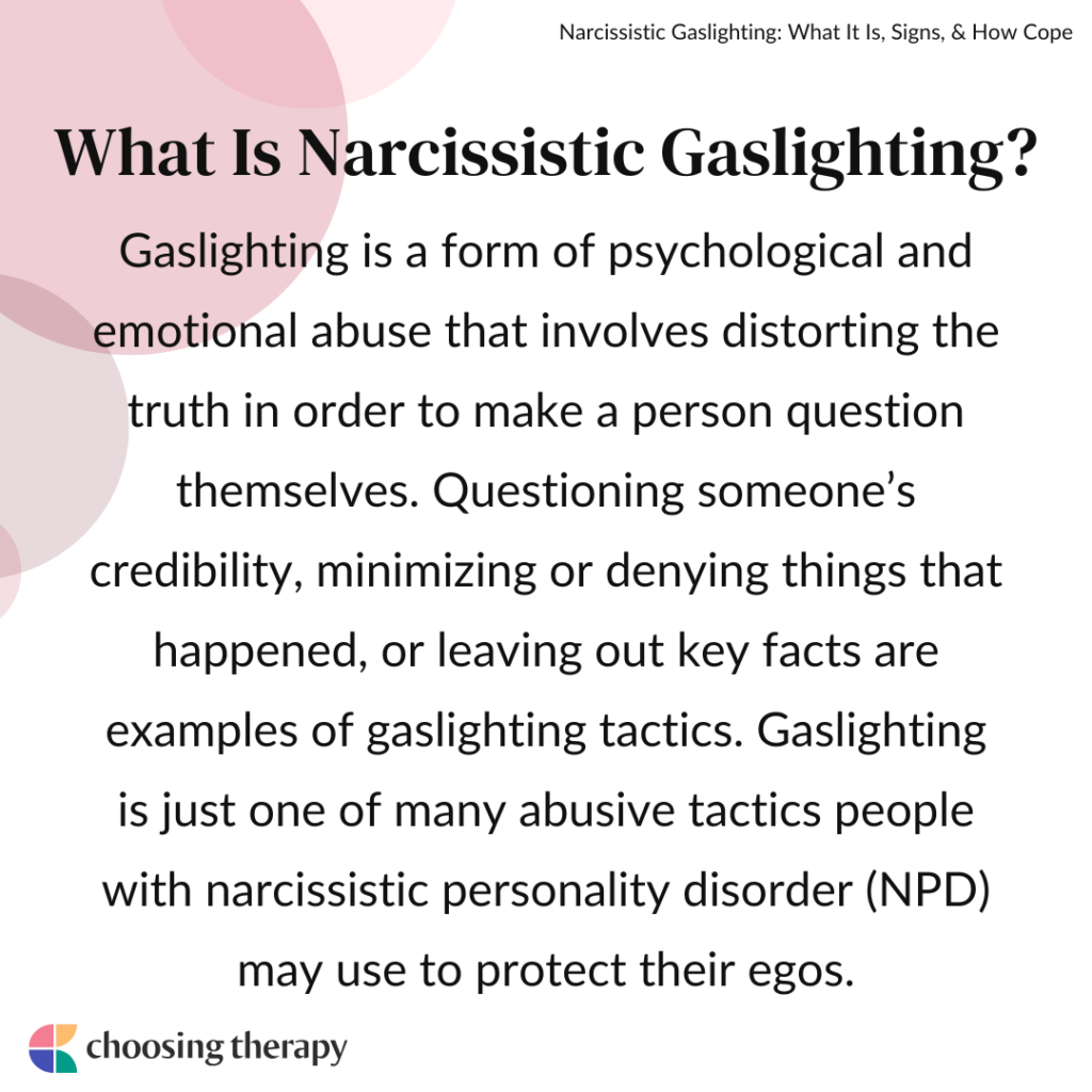 Narcissistic Gaslighting What It Is, Signs, & How Cope