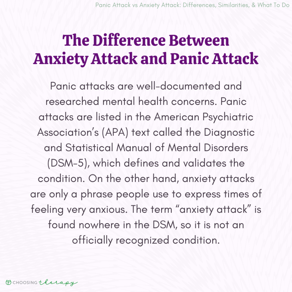 Anxiety Attack vs Panic Attack: Differences, Similarities, & What To Do