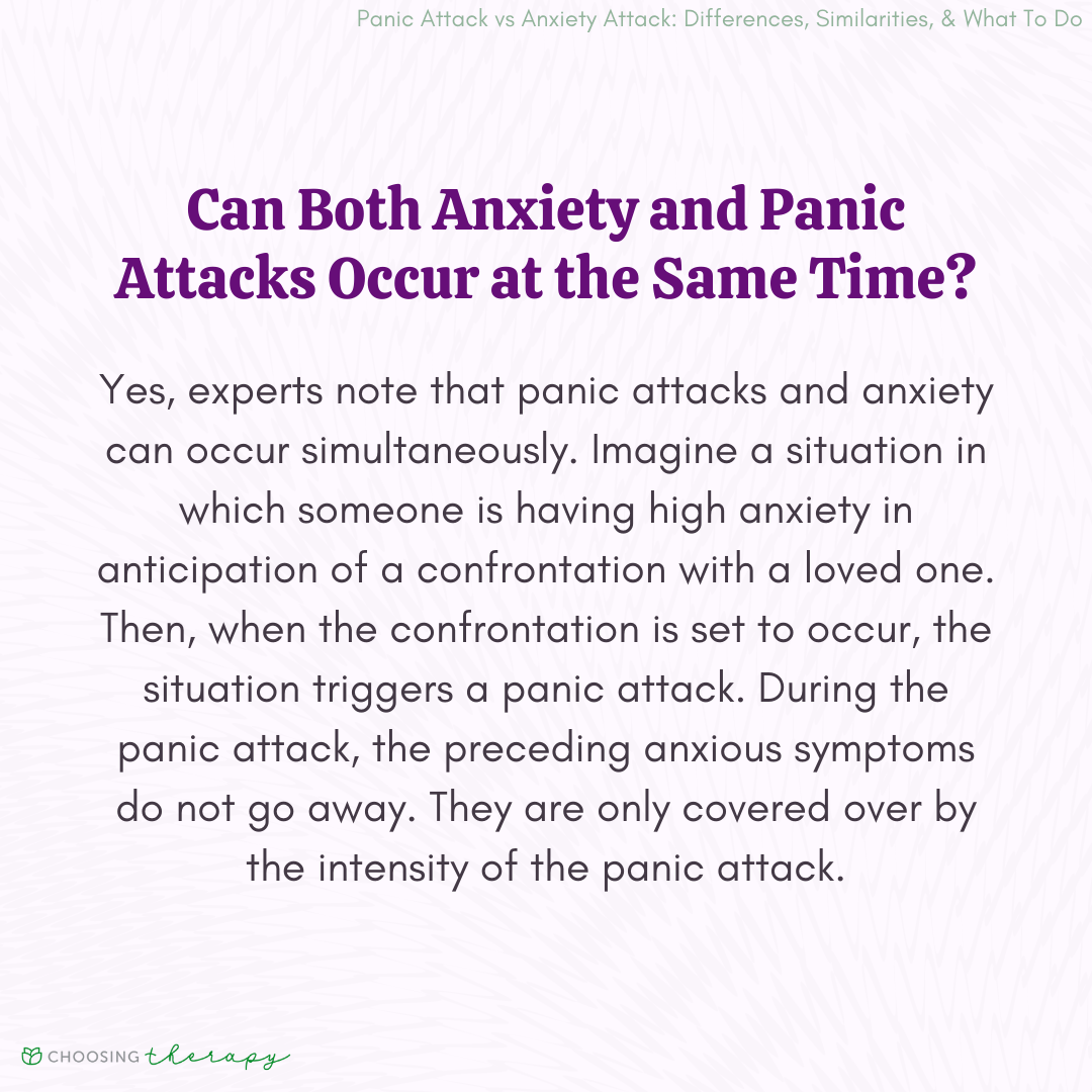 Can Both Anxiety Attacks and Panic Attacks Occur at the Same Time?