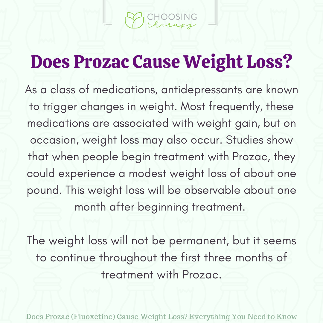 Does Prozac Cause Weight Loss