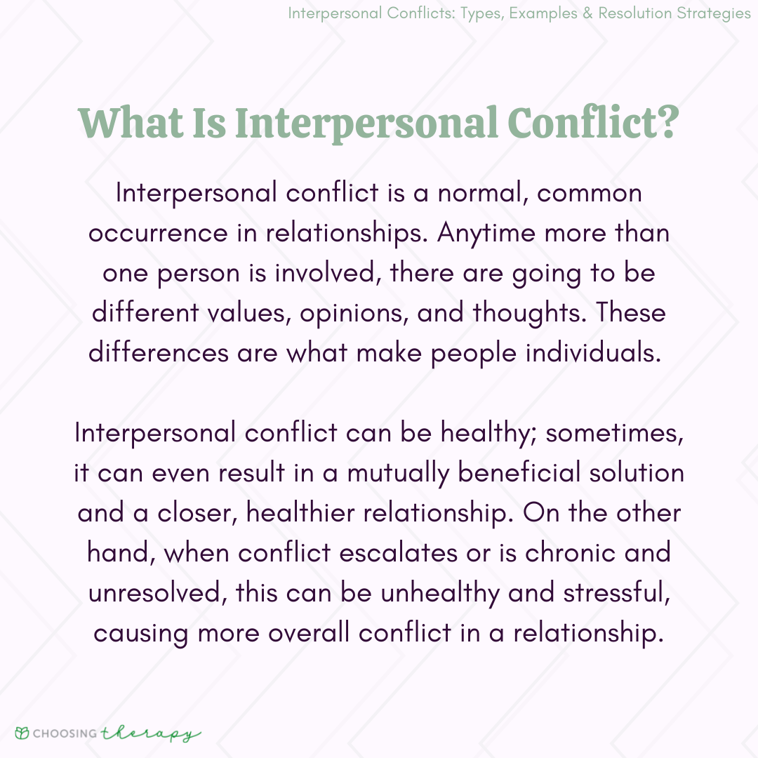 examples of conflict between people