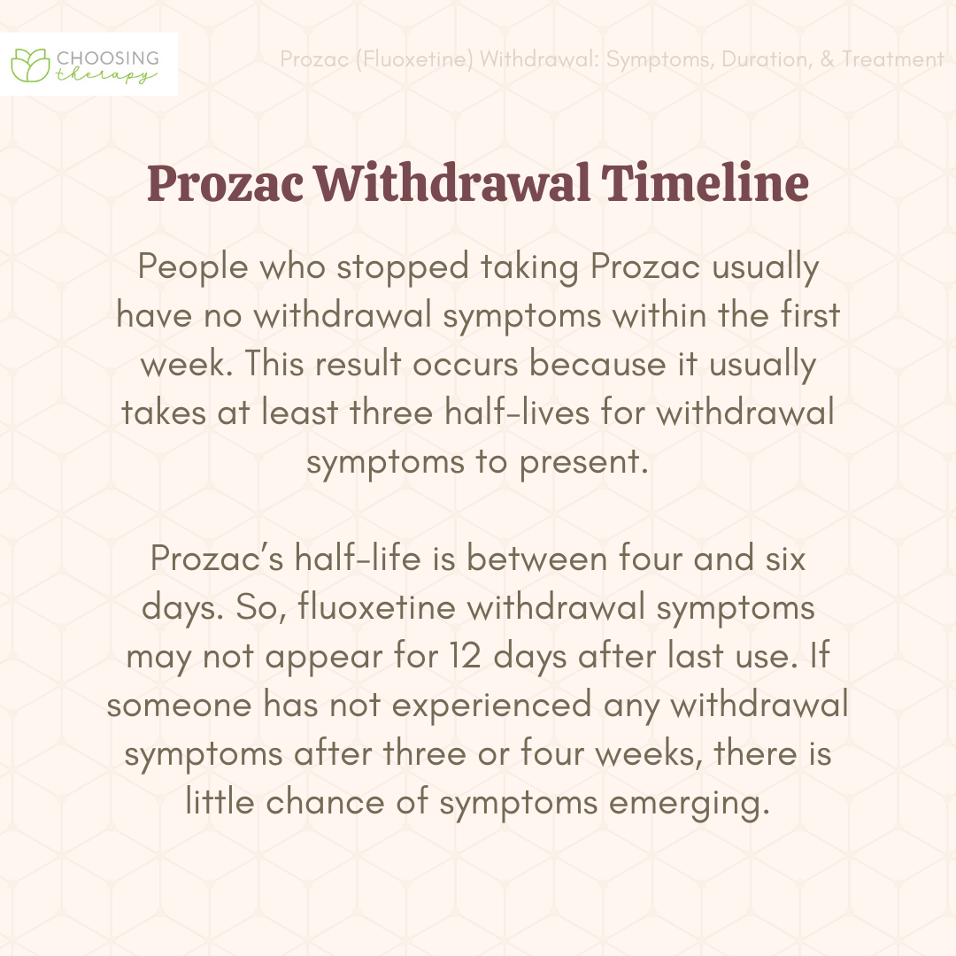 Prozac Withdrawal Timeline