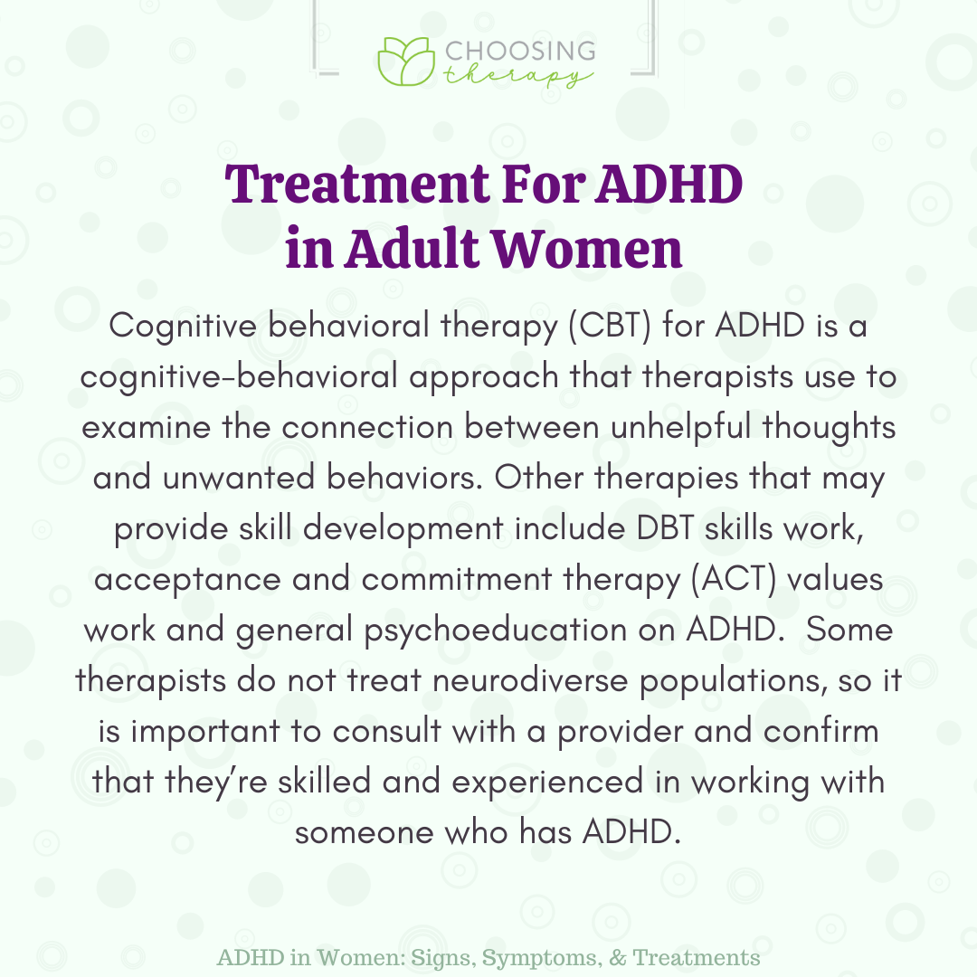 Treatment For ADHD in Adult Women