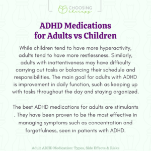 ADHD Medications for Adults vs Children