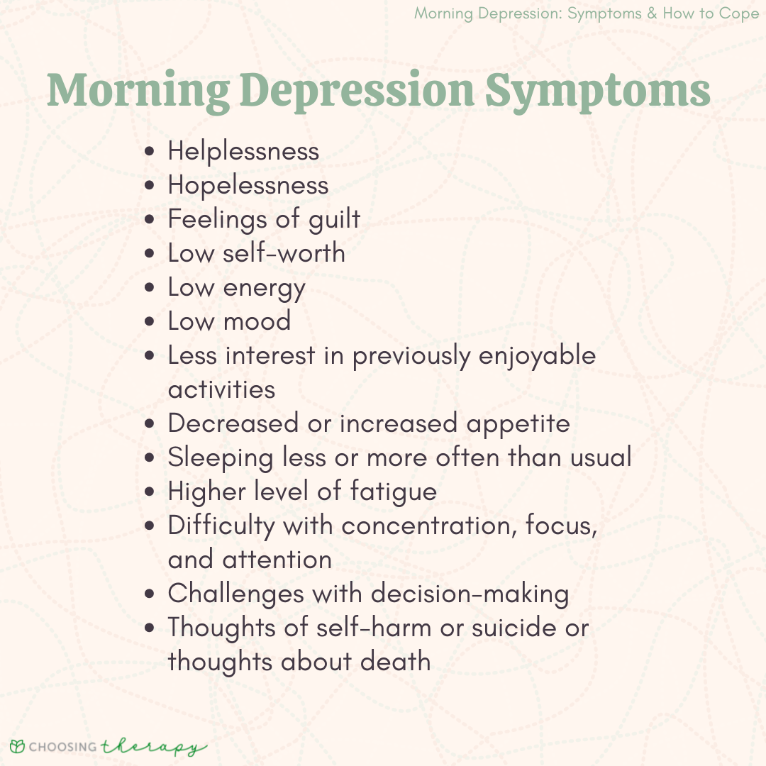 Morning Depression Symptoms