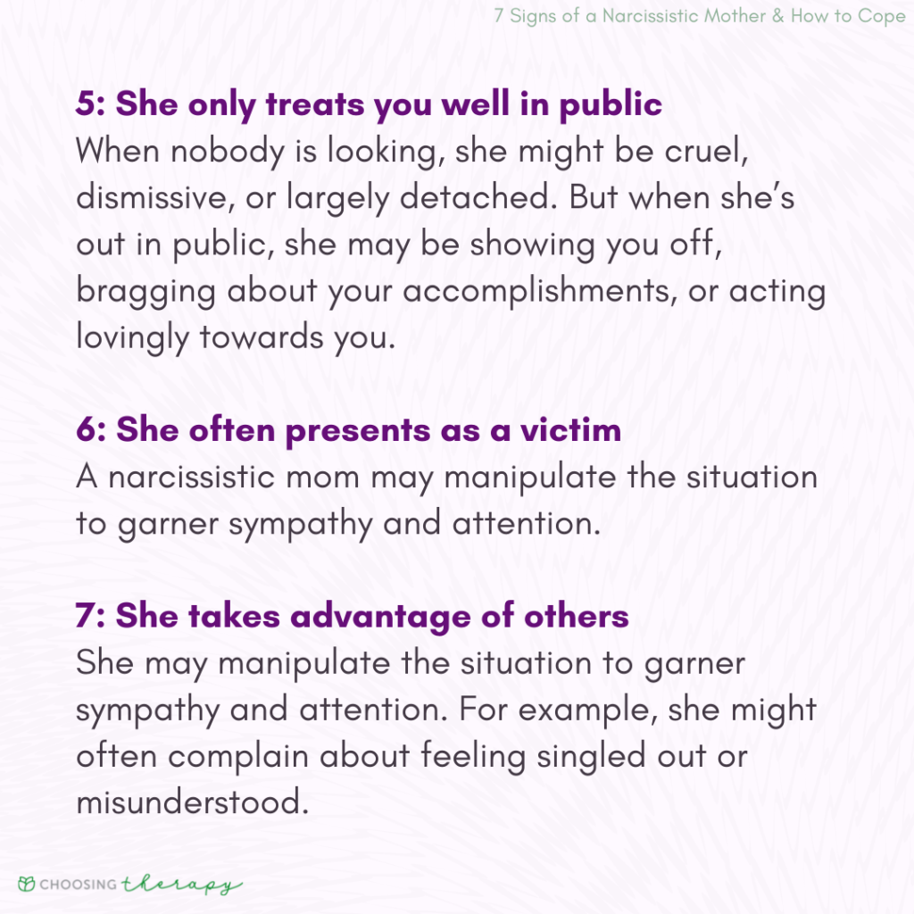7 Signs of a Narcissistic Mother & How to Cope