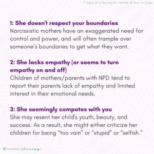 Signs of a Narcissistic Mother