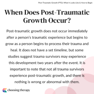 When Does Post-Traumatic Growth Occur?